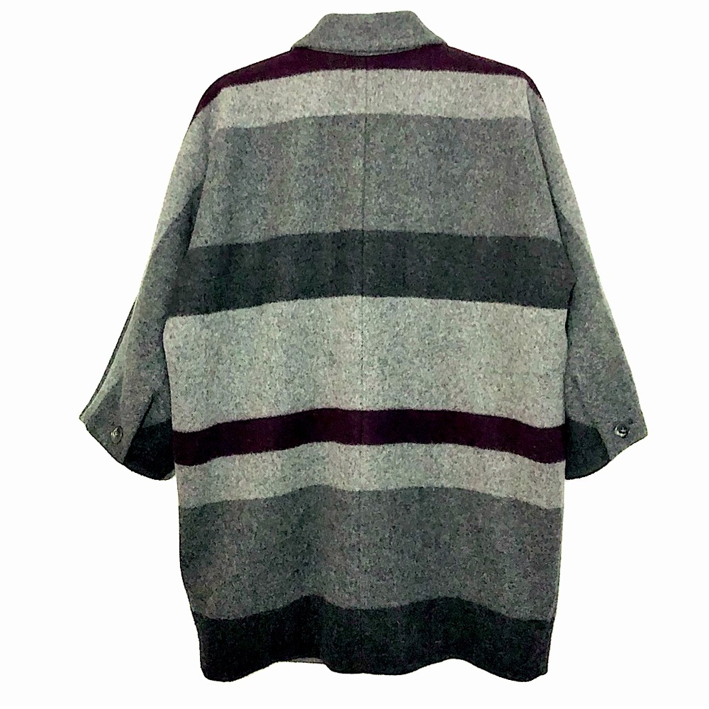 W by Worth Coat Wool Striped Size Small/M - Picture 3 of 8